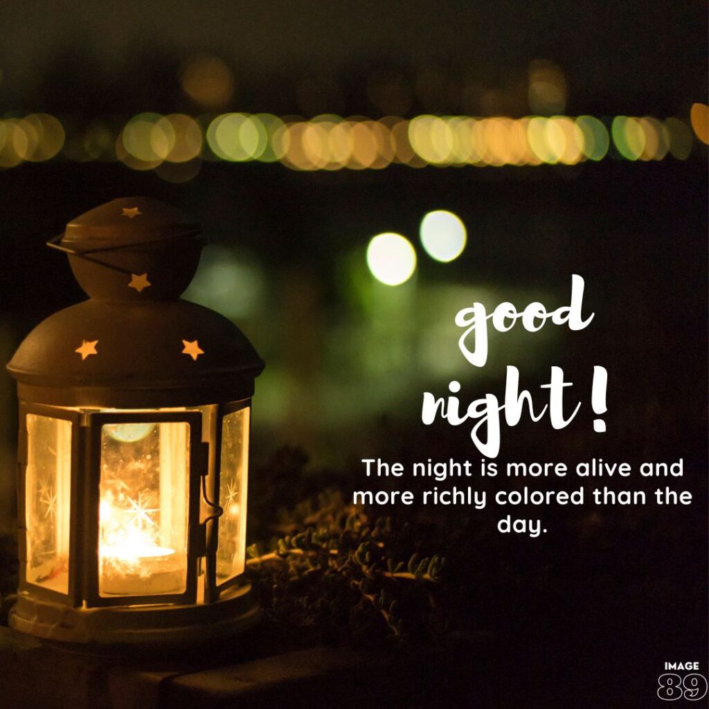 background in a dark green garden and a beautiful light lamp with good night wishes image 