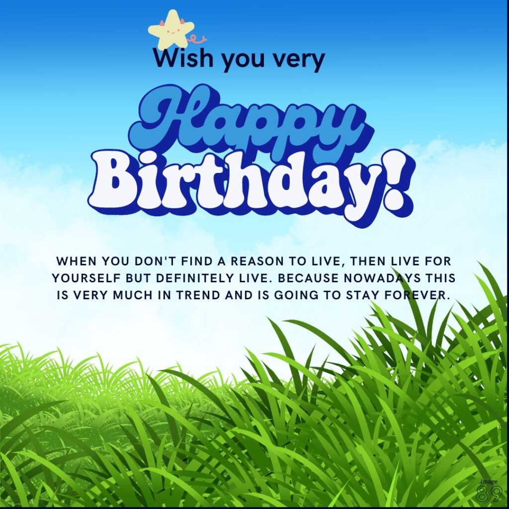 Nature background happy birthday image with positive wishes