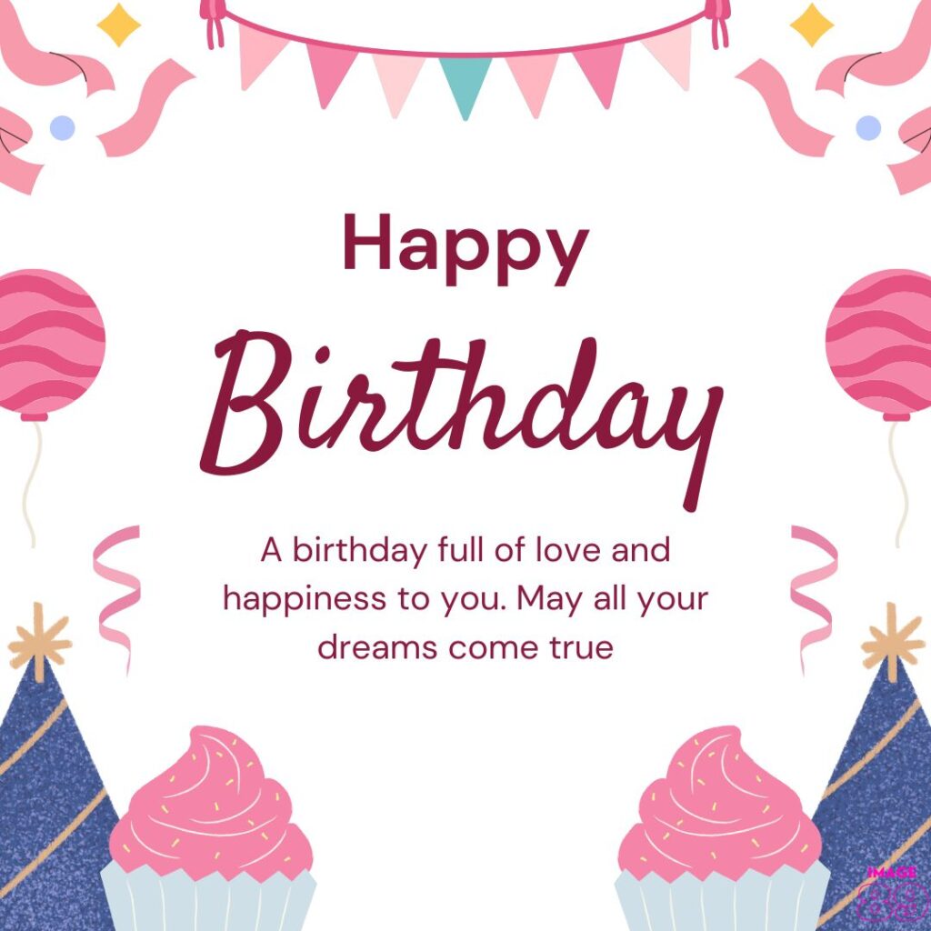 birthday decoration background Happy birthday wishes image with positive lines and balloons ,cake etc