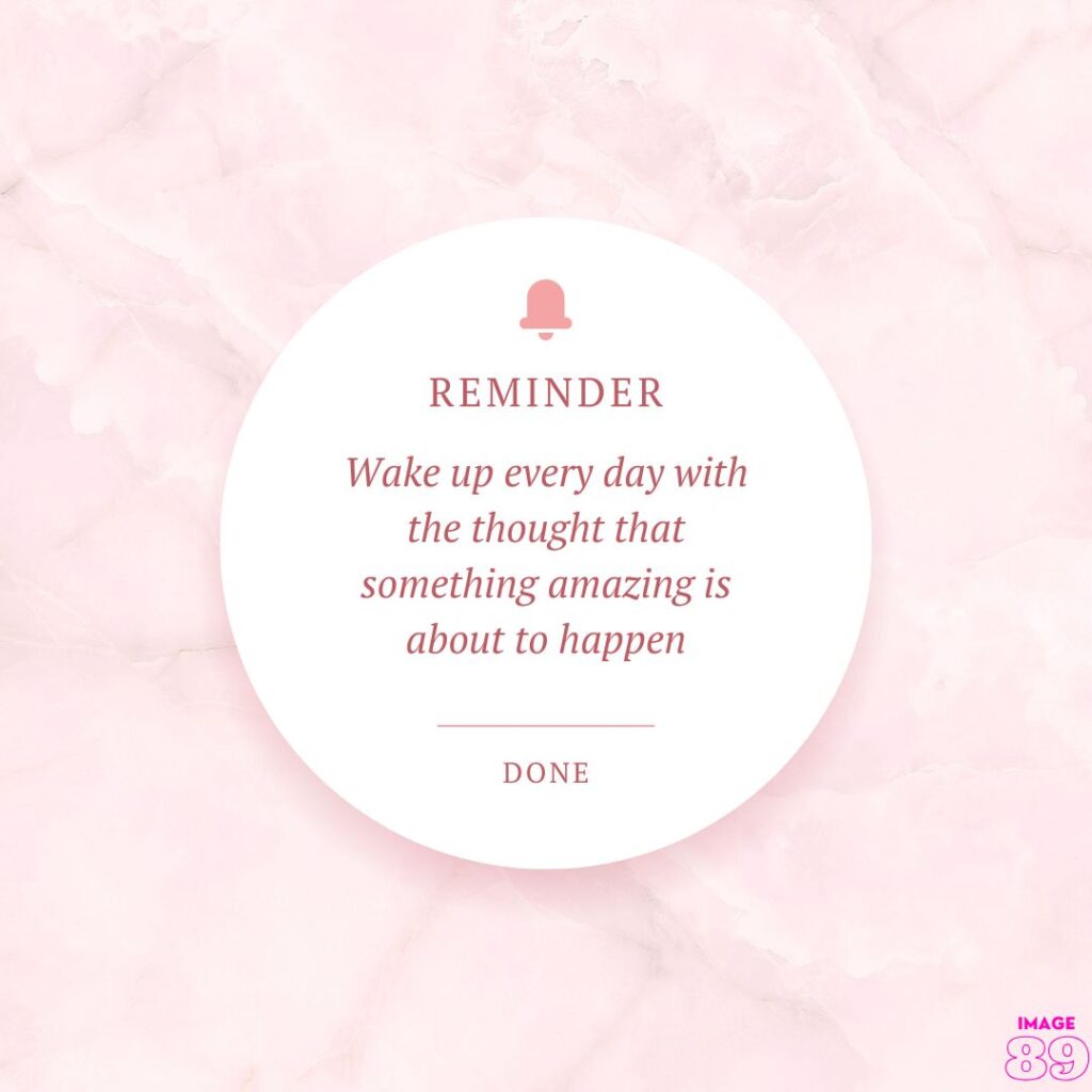 pink plain background reminder of positive thoughts