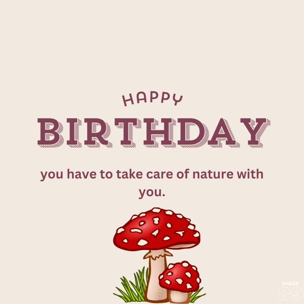 nature decor happy birthday image light purple background and red decor