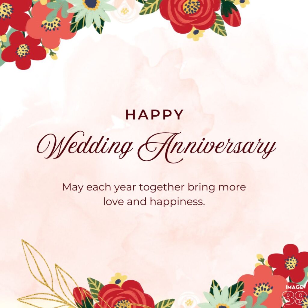 pink flower background wedding anniversary image with wishes lines