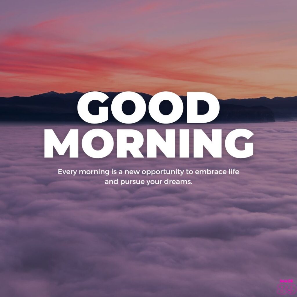 beautiful good morning image with clouds and hills background and positive lines