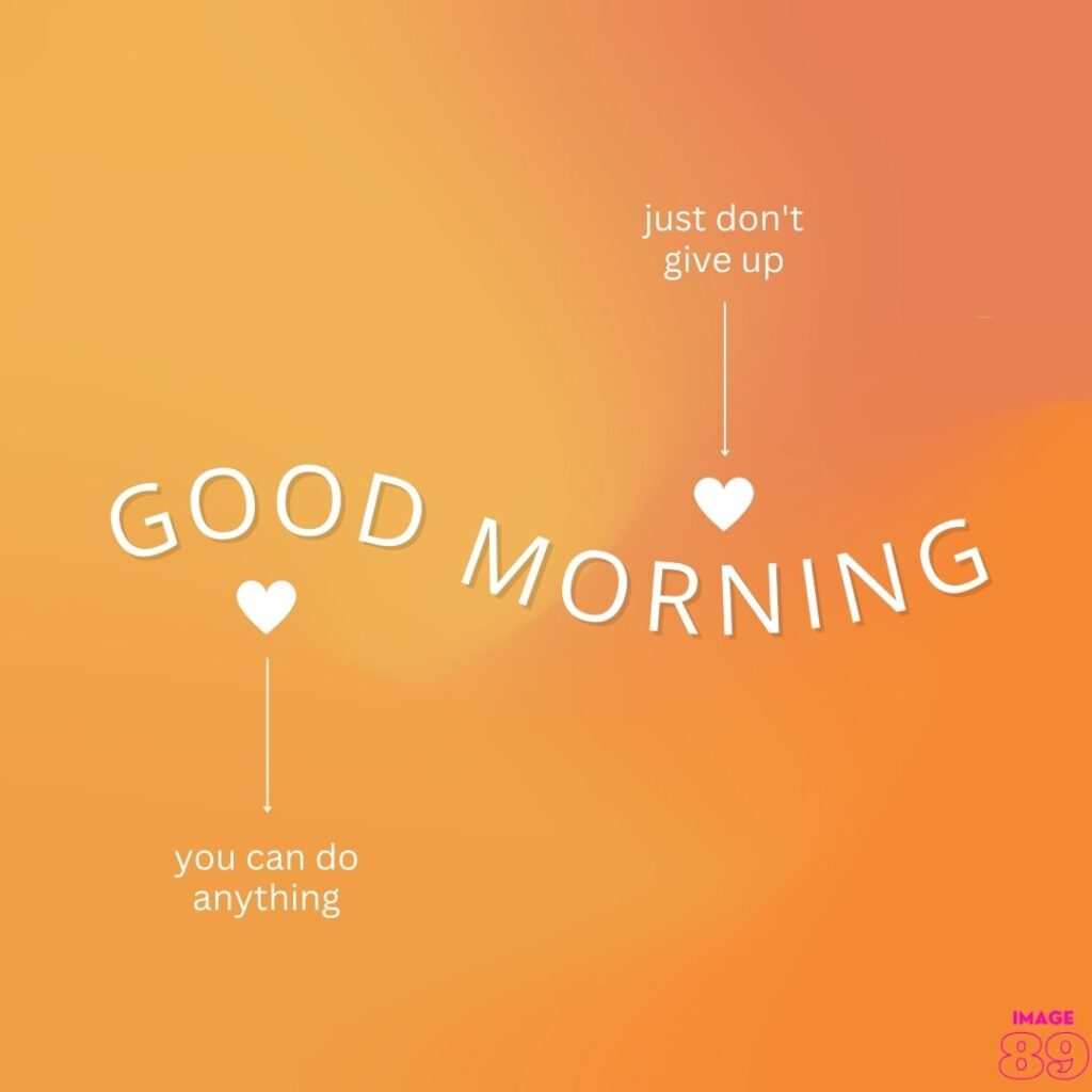 simple and sweet orange colour background good morning image