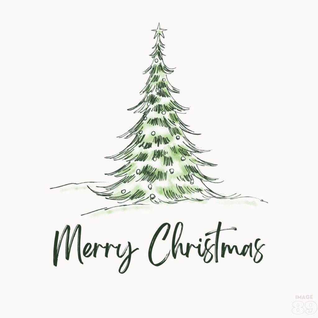 simple and sweet Merry Christmas card and image