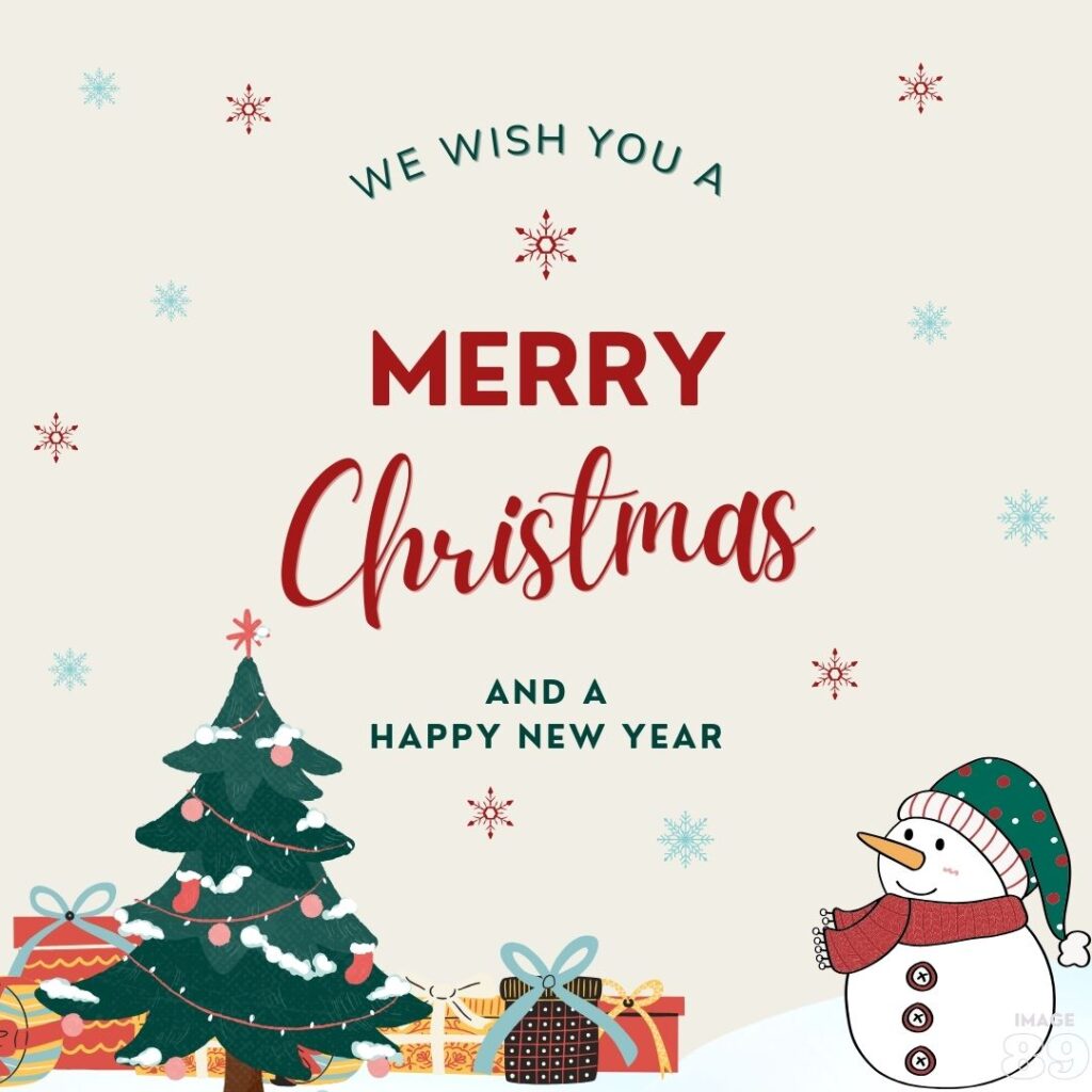 We wish you a Merry Christmas and a Happy New Year IMAGE WITH CHRISTMAS DECOR