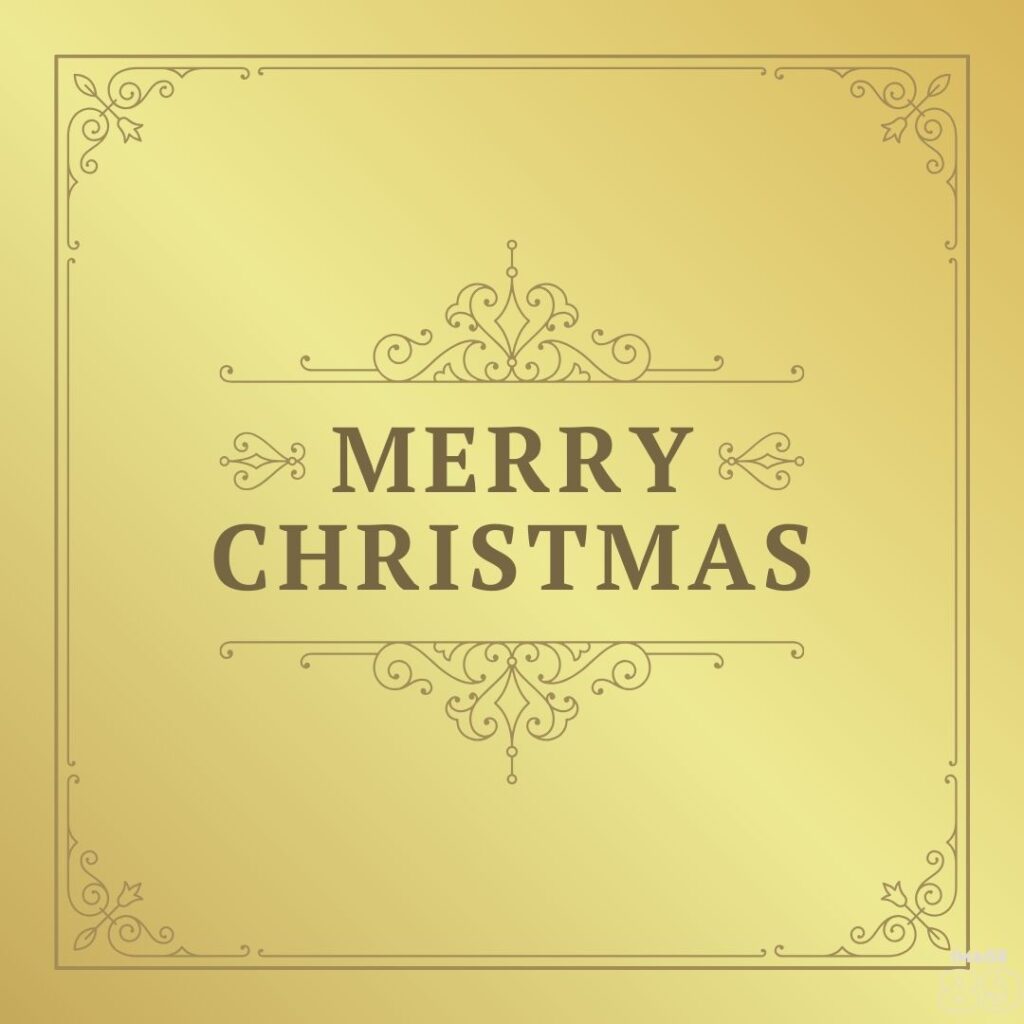 Merry christmas royal card with golden background for official