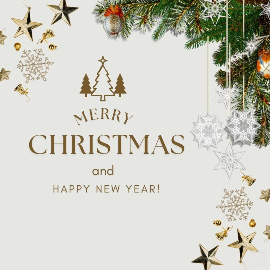 beautiful white background merry christmas and happy new year image with christmas decor