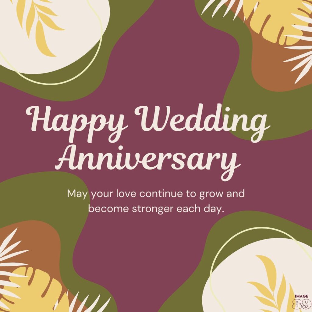 Happy wedding anniversary image or card for couples