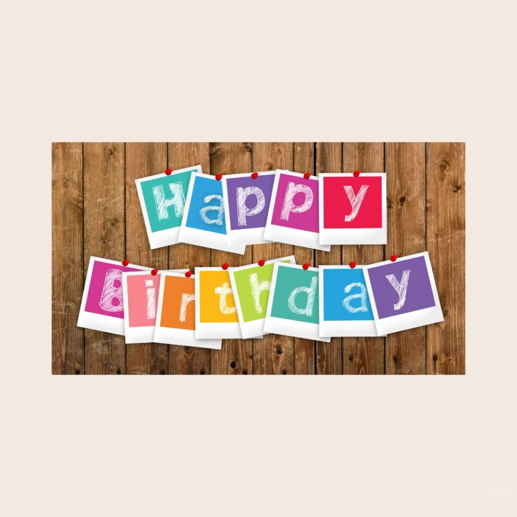 sweet and simple happy birthday image with plain background