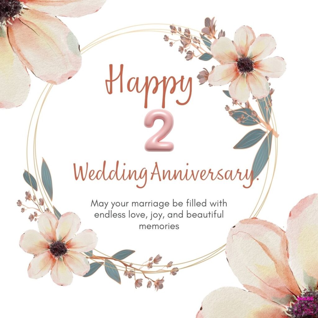 2nd happy wedding aniversary image,easy to download