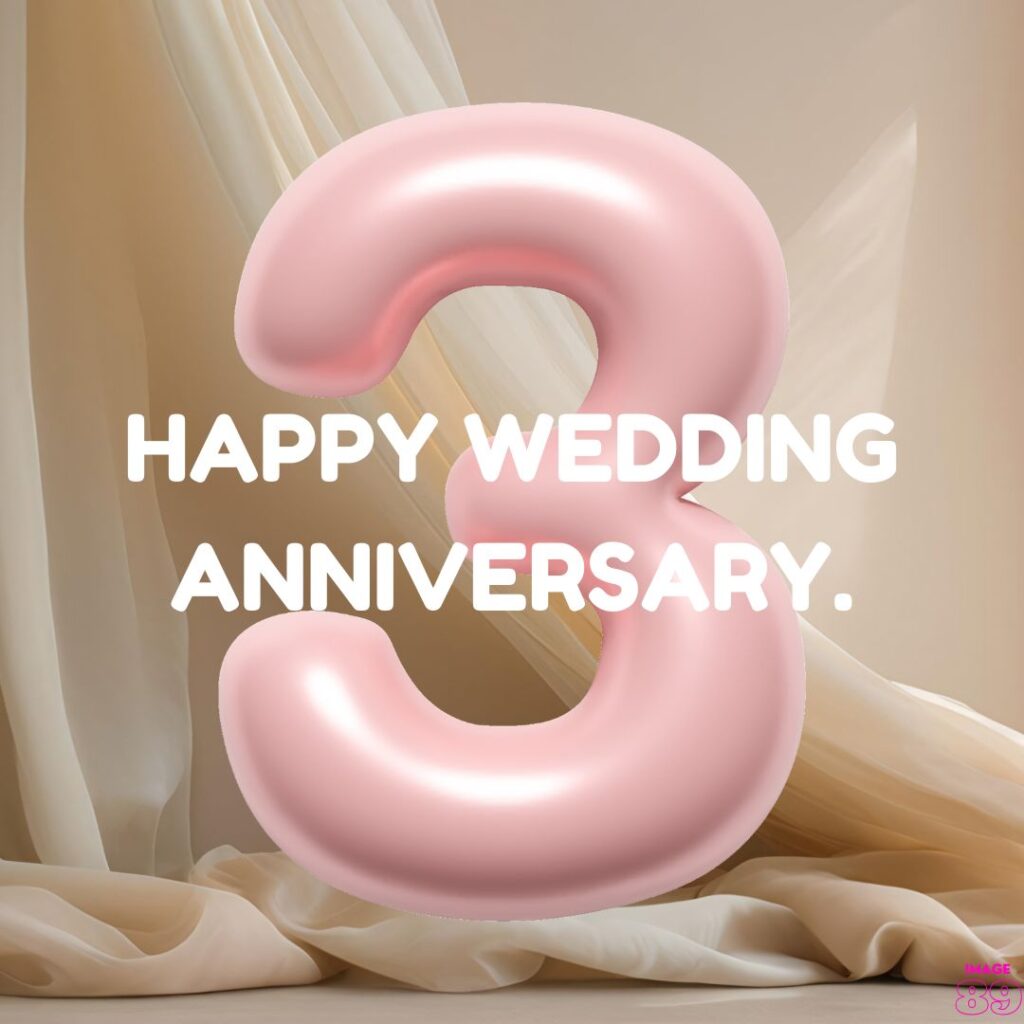 3rd happy wedding anniversary image